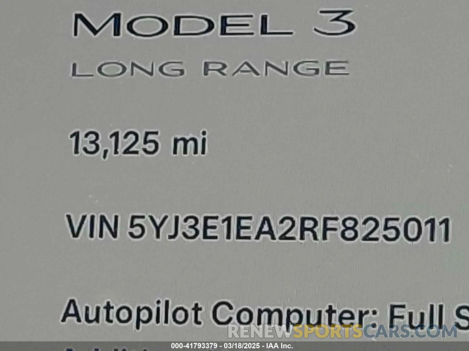 9 fotografías del automóvil dañado 5YJ3E1EA2RF825011 TESLA MODEL 3 2024