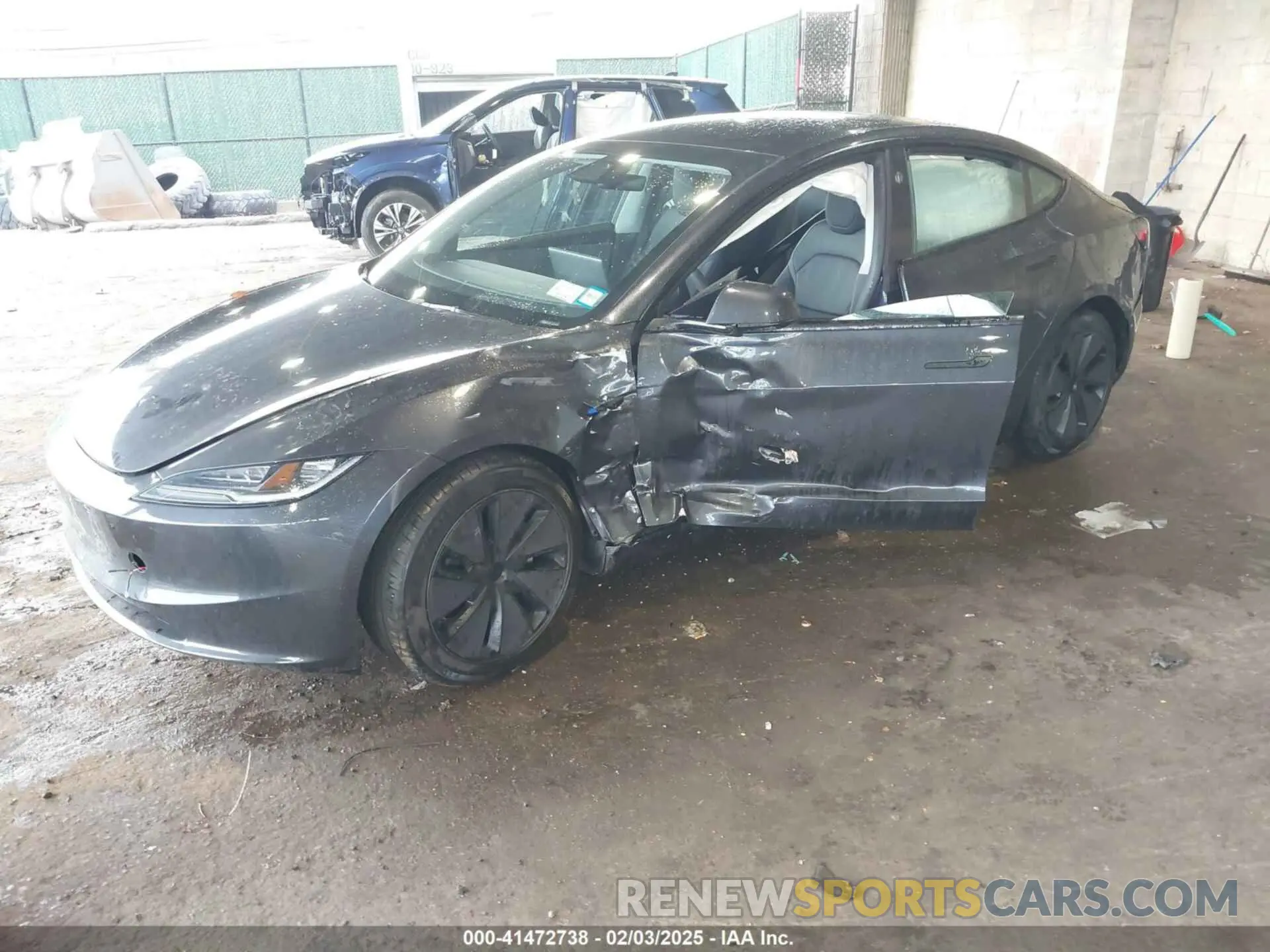 2 fotografías del automóvil dañado 5YJ3E1EA2RF847591 TESLA MODEL 3 2024
