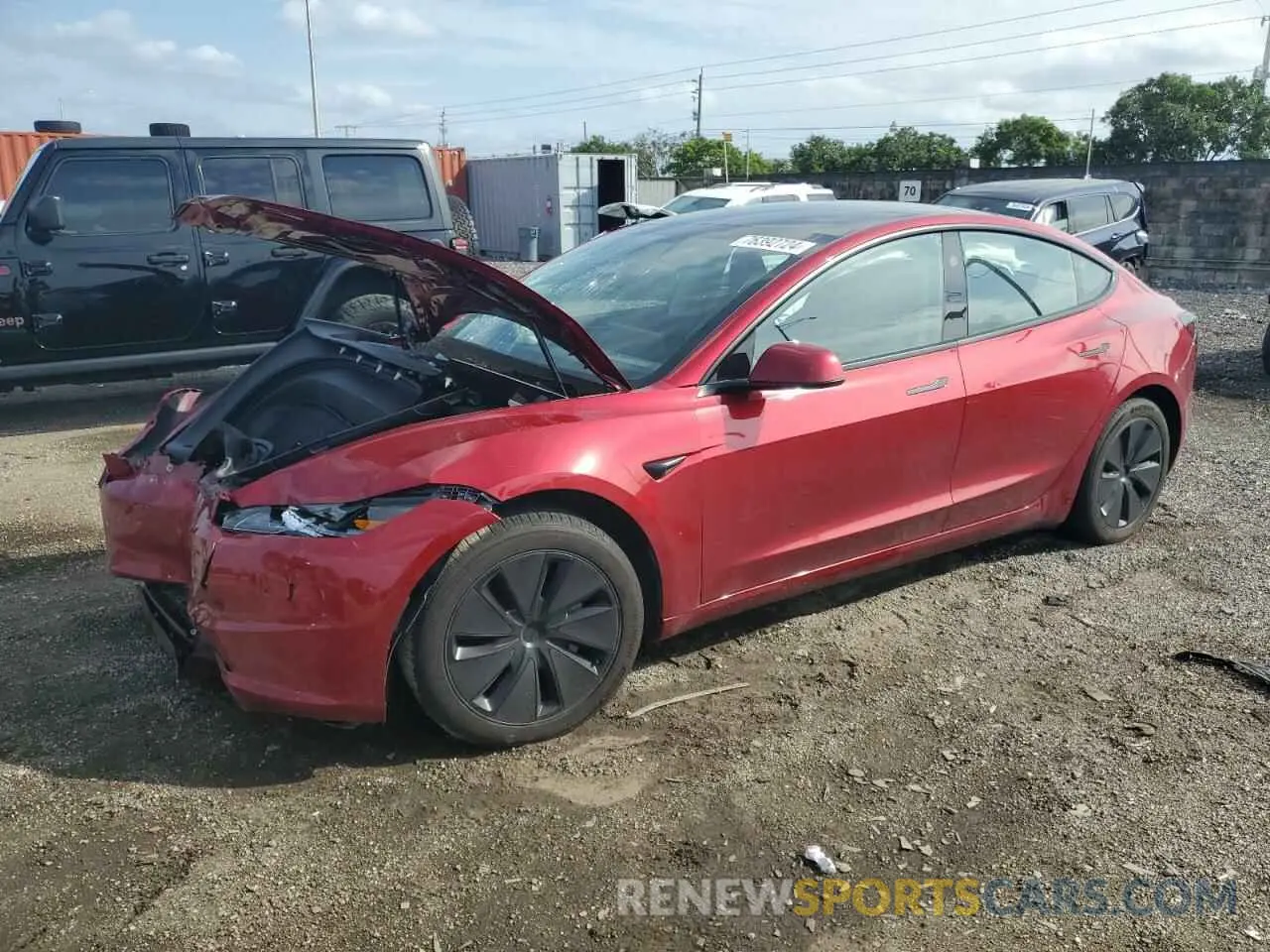 1 fotografías del automóvil dañado 5YJ3E1EA3RF732742 TESLA MODEL 3 2024