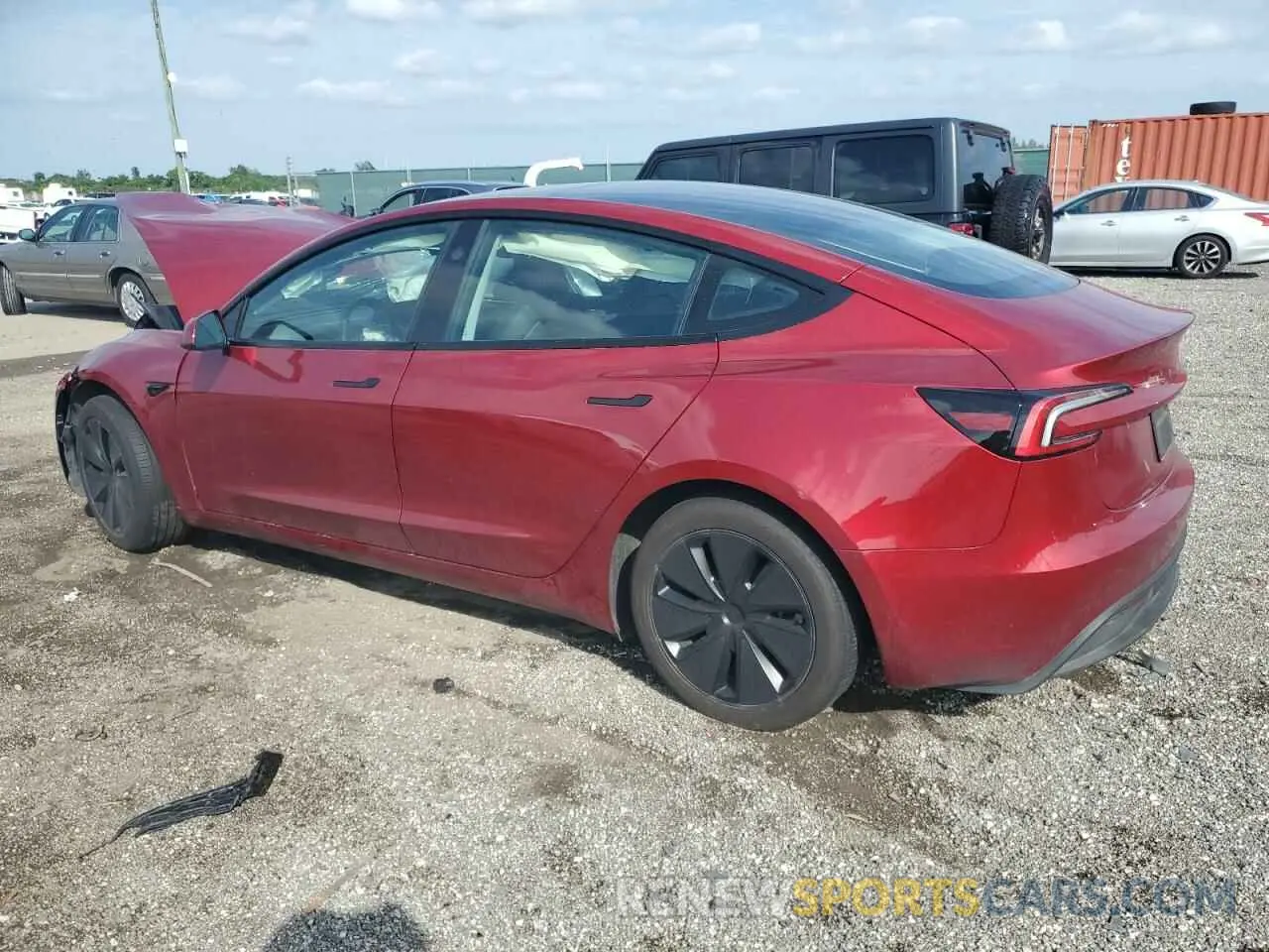 2 fotografías del automóvil dañado 5YJ3E1EA3RF732742 TESLA MODEL 3 2024
