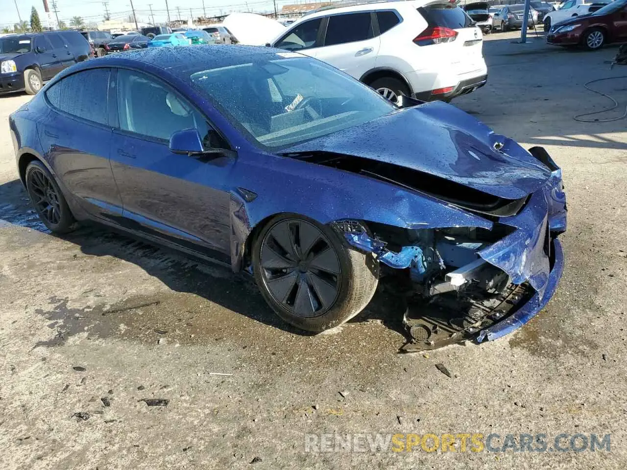 4 fotografías del automóvil dañado 5YJ3E1EA3RF746320 TESLA MODEL 3 2024