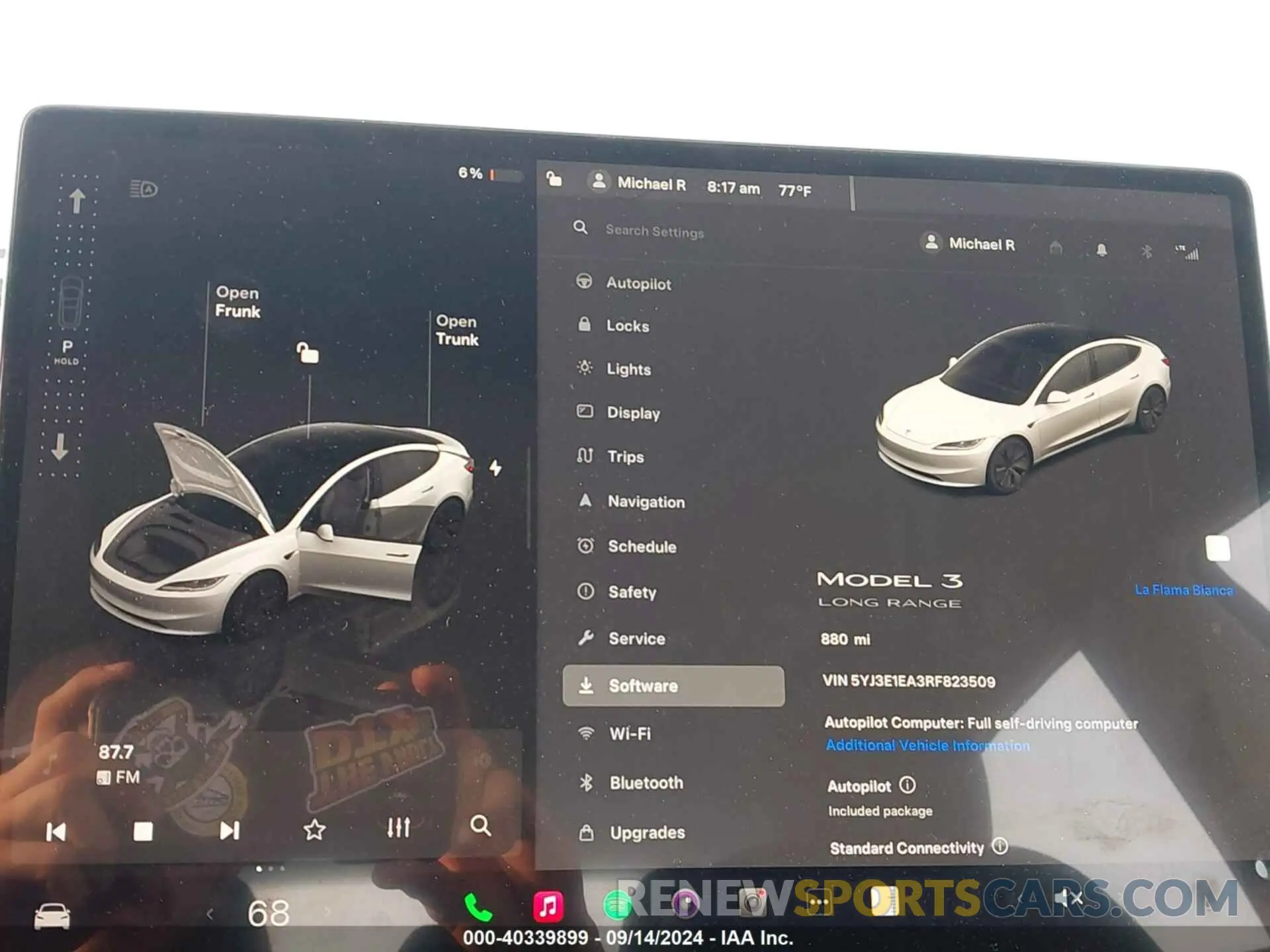 7 fotografías del automóvil dañado 5YJ3E1EA3RF823509 TESLA MODEL 3 2024