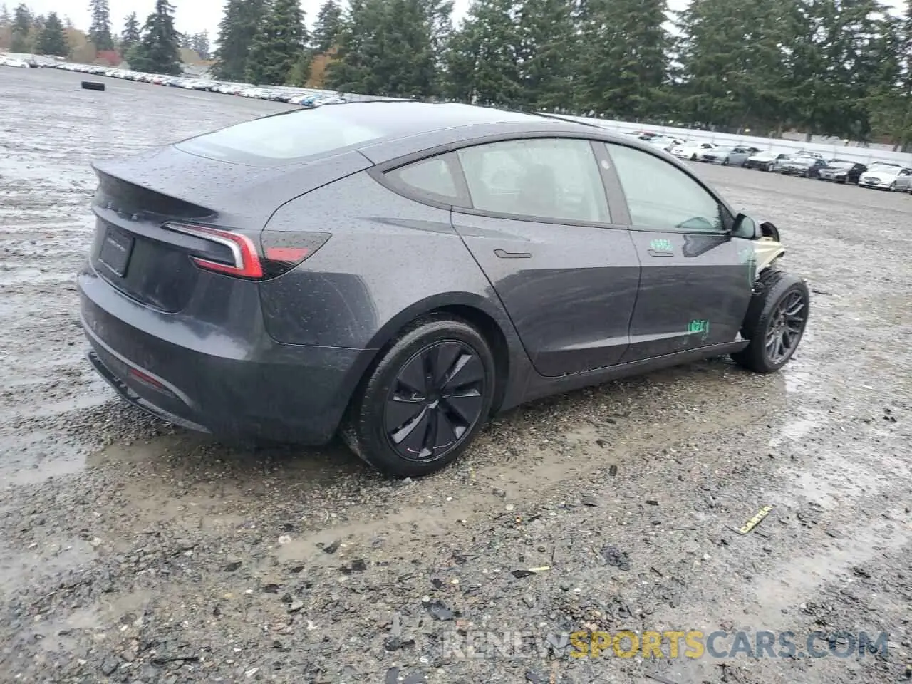 3 fotografías del automóvil dañado 5YJ3E1EA4RF736461 TESLA MODEL 3 2024
