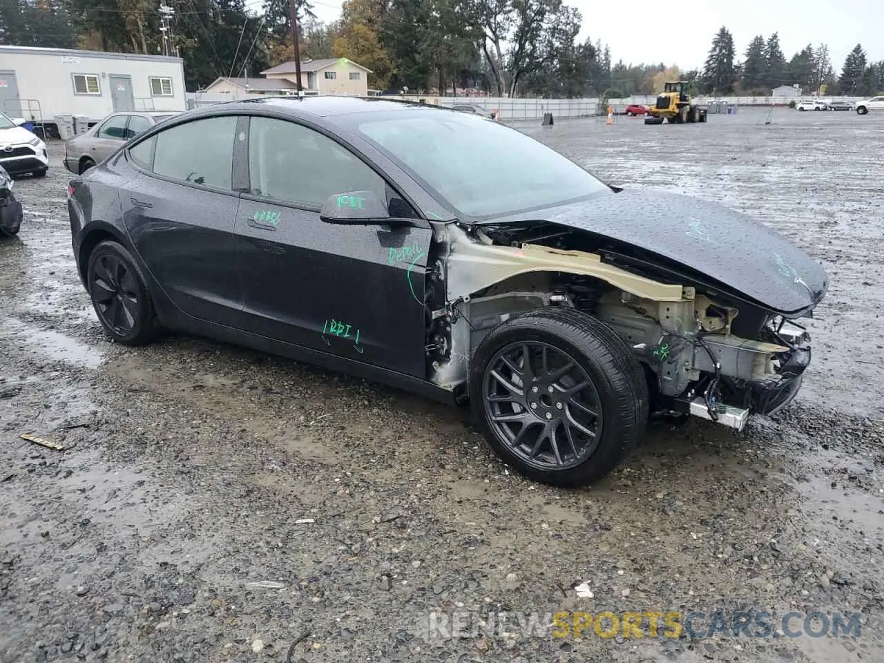 4 fotografías del automóvil dañado 5YJ3E1EA4RF736461 TESLA MODEL 3 2024