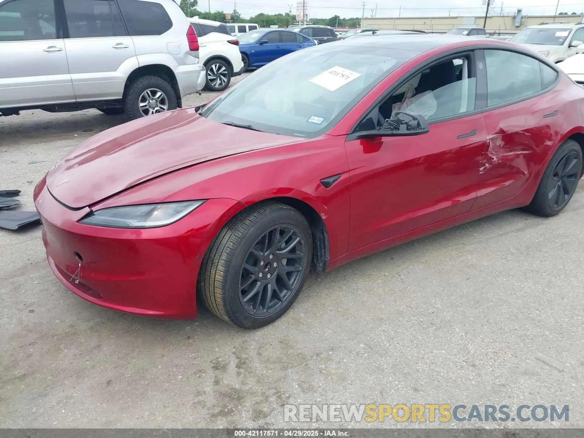 2 fotografías del automóvil dañado 5YJ3E1EA4RF738212 TESLA MODEL 3 2024