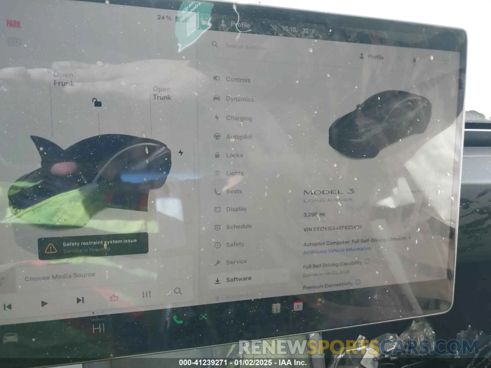 7 fotografías del automóvil dañado 5YJ3E1EA4RF823499 TESLA MODEL 3 2024
