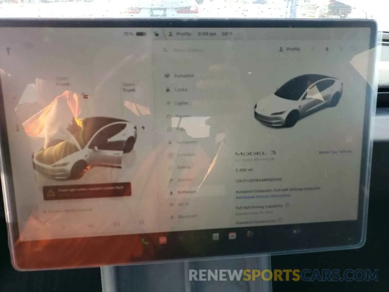 9 fotografías del automóvil dañado 5YJ3E1EA4RF825415 TESLA MODEL 3 2024