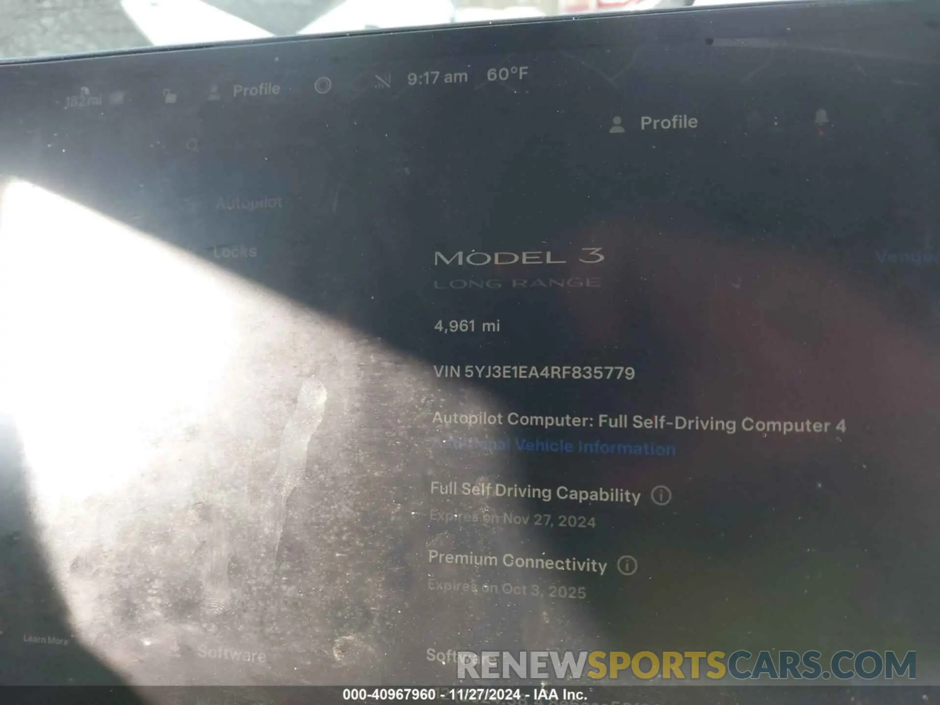 7 fotografías del automóvil dañado 5YJ3E1EA4RF835779 TESLA MODEL 3 2024