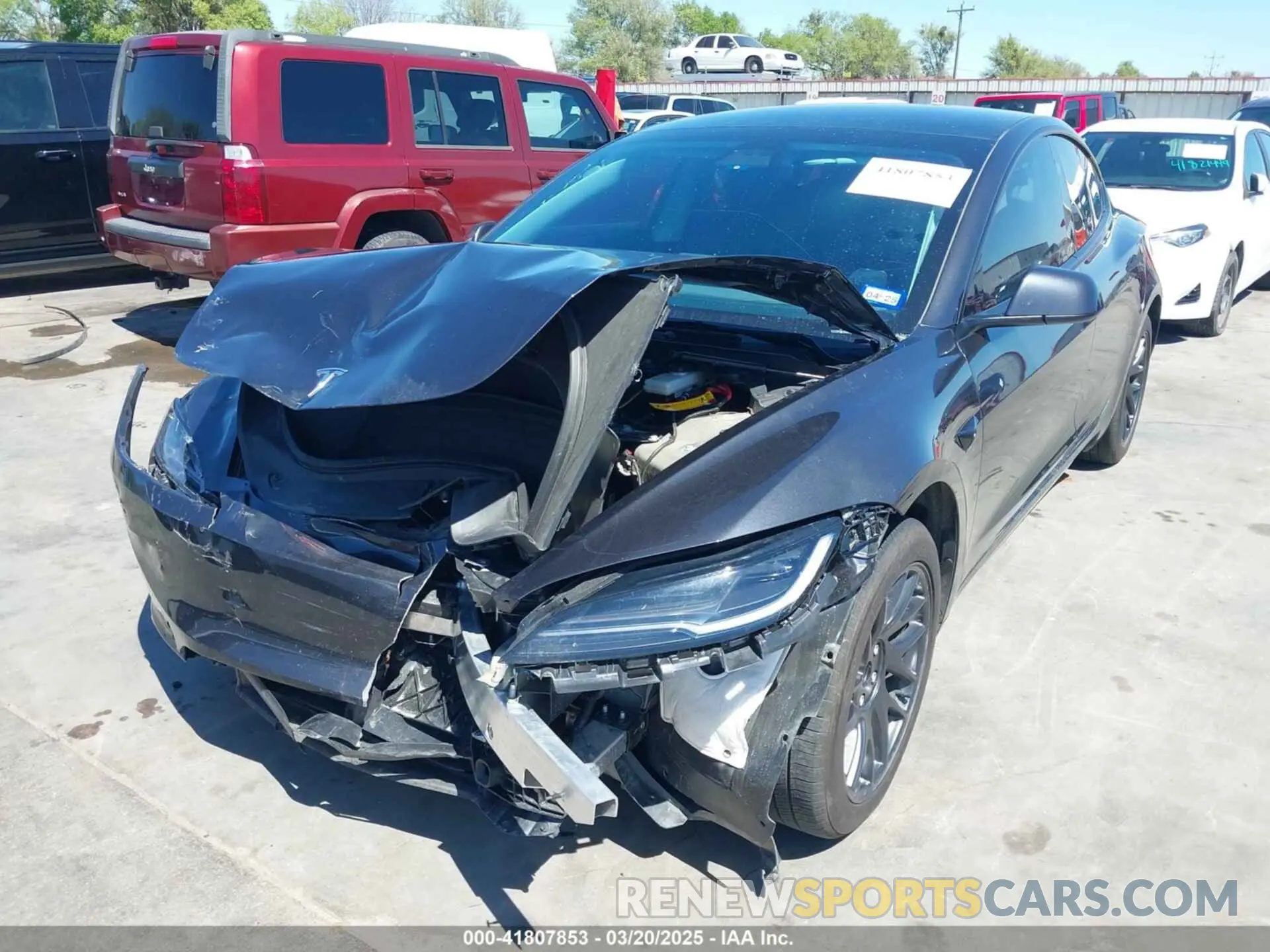 2 fotografías del automóvil dañado 5YJ3E1EA5RF718857 TESLA MODEL 3 2024