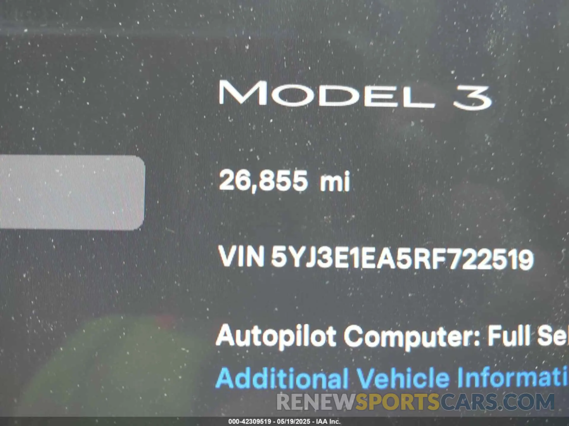 16 fotografías del automóvil dañado 5YJ3E1EA5RF722519 TESLA MODEL 3 2024
