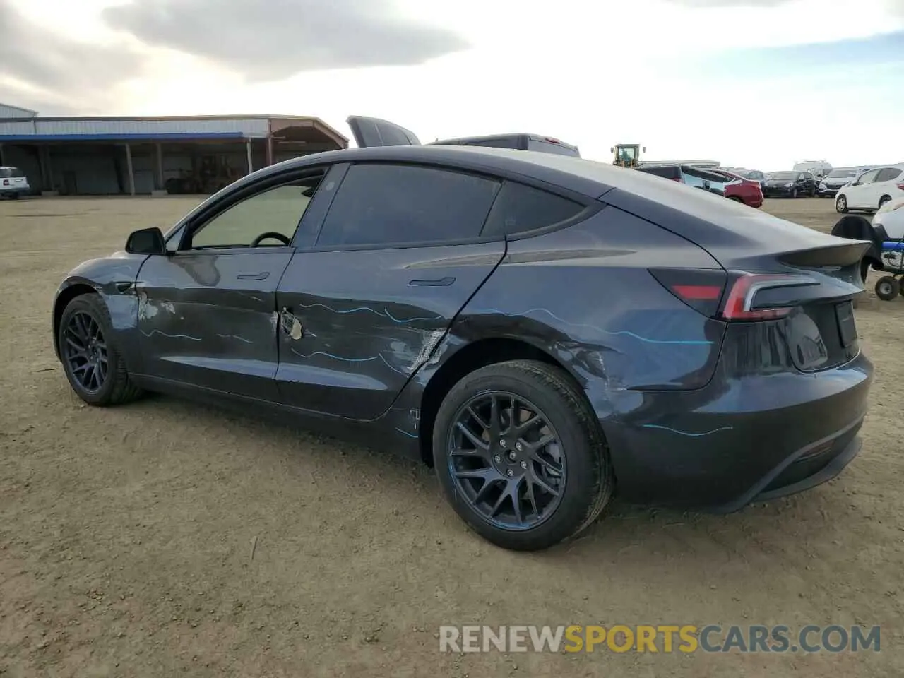 2 fotografías del automóvil dañado 5YJ3E1EA5RF741944 TESLA MODEL 3 2024