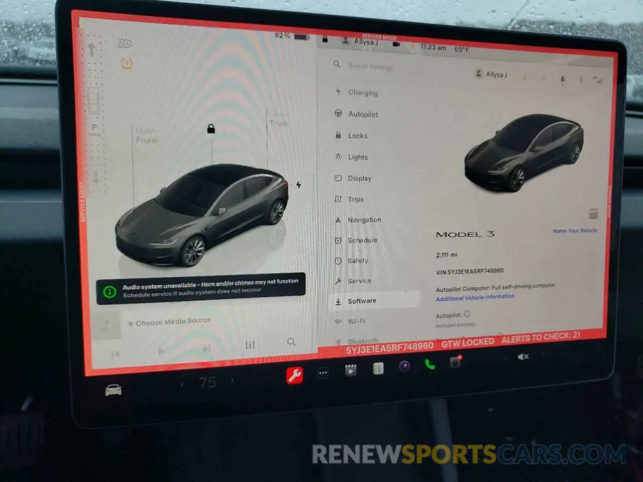 9 fotografías del automóvil dañado 5YJ3E1EA5RF748960 TESLA MODEL 3 2024