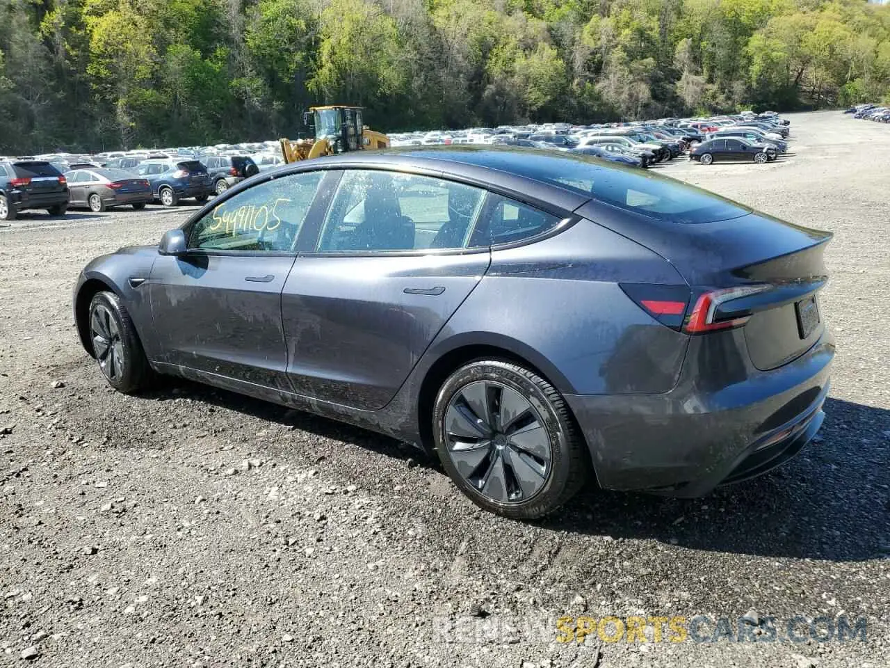 2 fotografías del automóvil dañado 5YJ3E1EA5RF771297 TESLA MODEL 3 2024