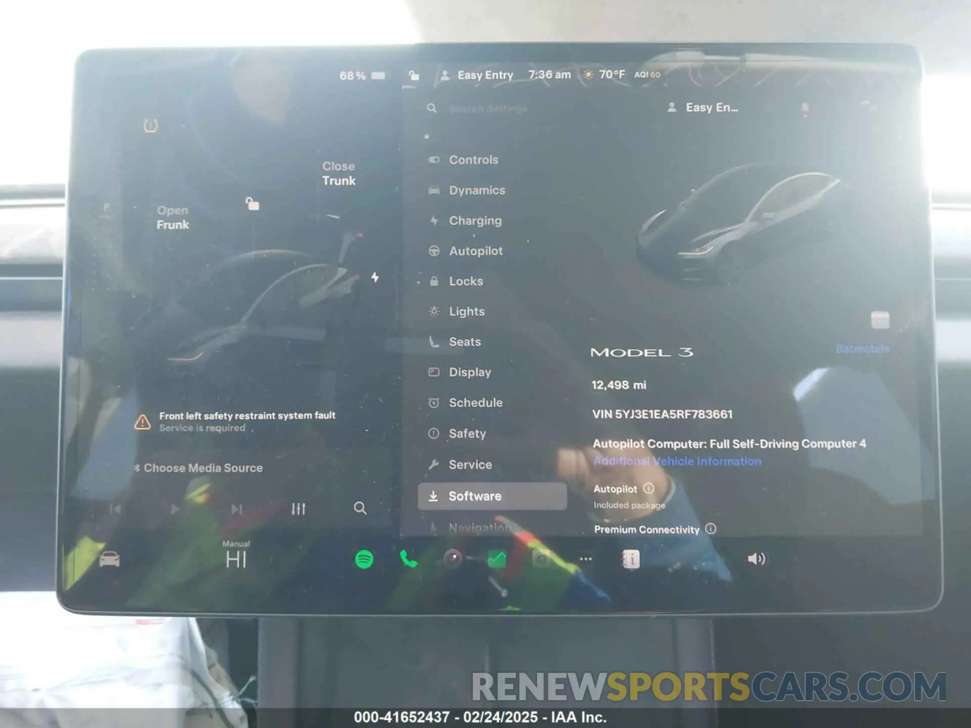 18 fotografías del automóvil dañado 5YJ3E1EA5RF783661 TESLA MODEL 3 2024