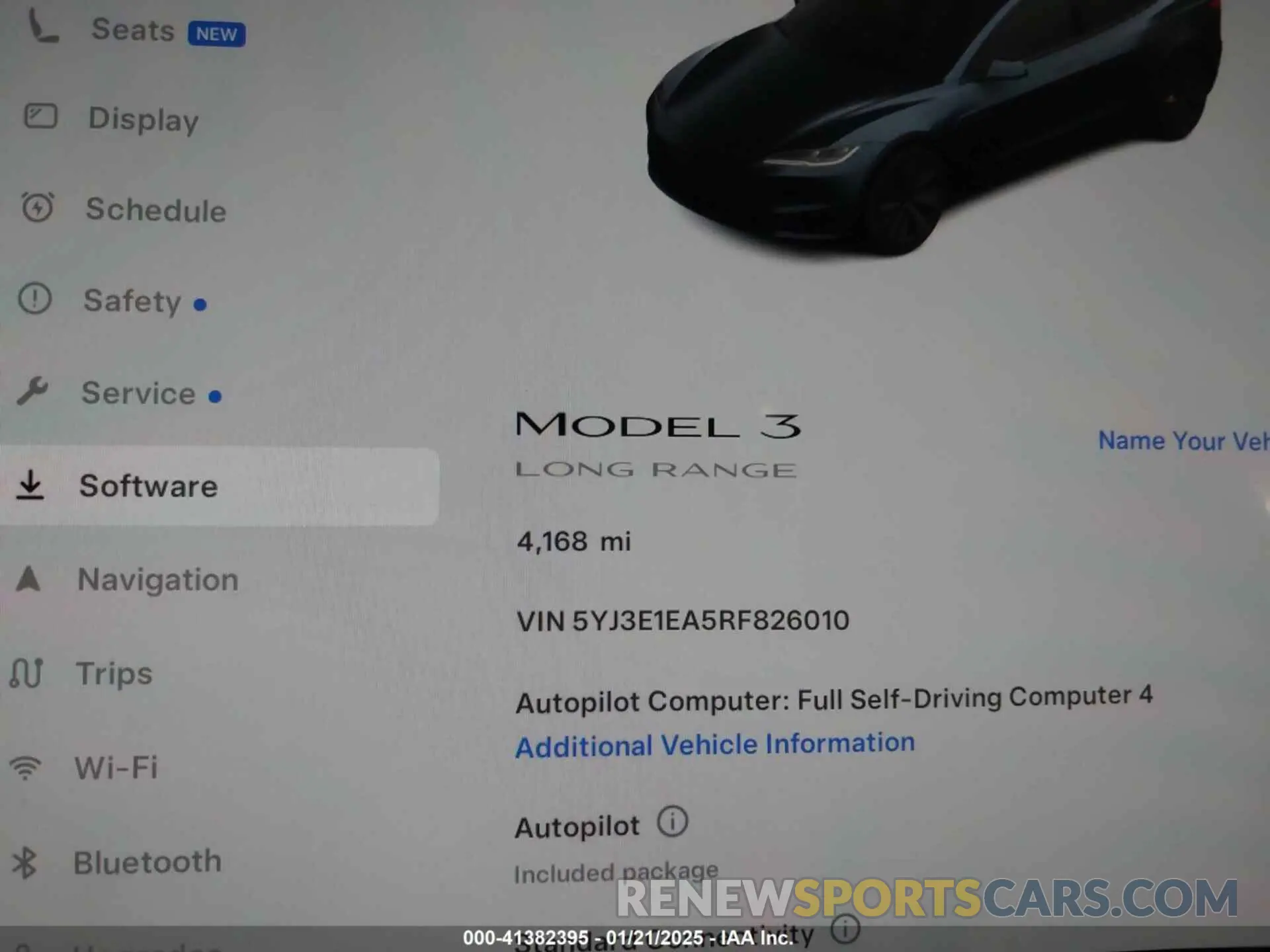7 fotografías del automóvil dañado 5YJ3E1EA5RF826010 TESLA MODEL 3 2024