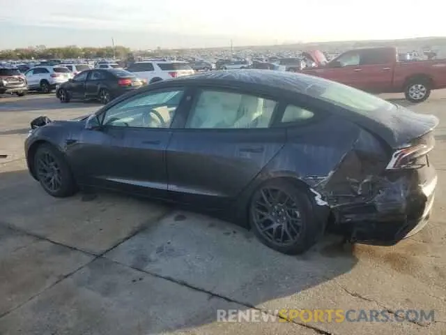 2 fotografías del automóvil dañado 5YJ3E1EA5RF830073 TESLA MODEL 3 2024