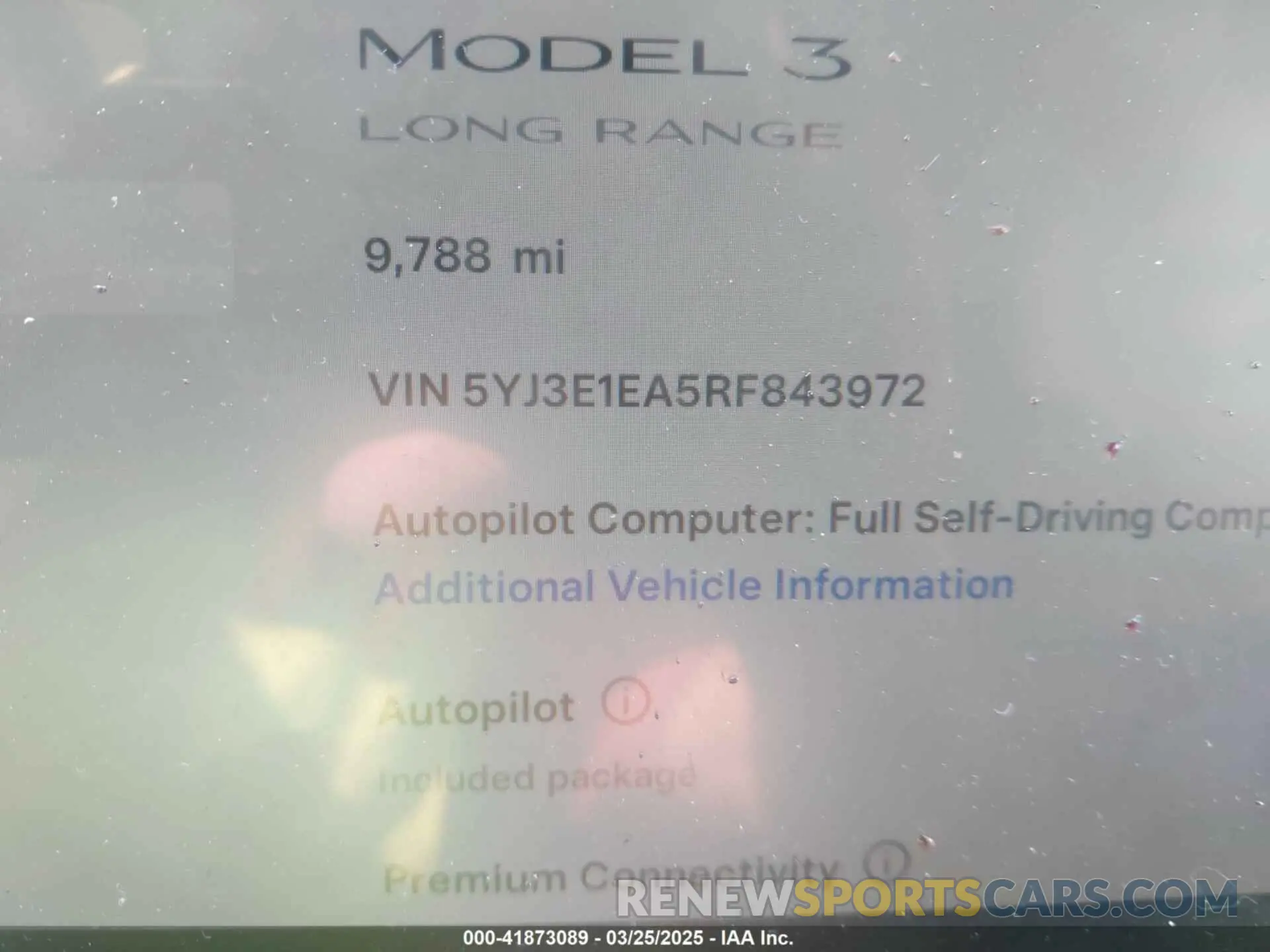 14 fotografías del automóvil dañado 5YJ3E1EA5RF843972 TESLA MODEL 3 2024