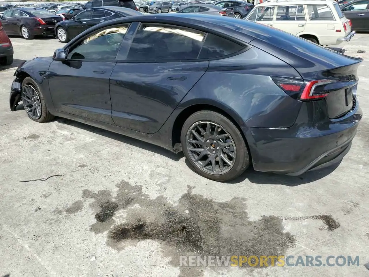 2 fotografías del automóvil dañado 5YJ3E1EA5RF844488 TESLA MODEL 3 2024