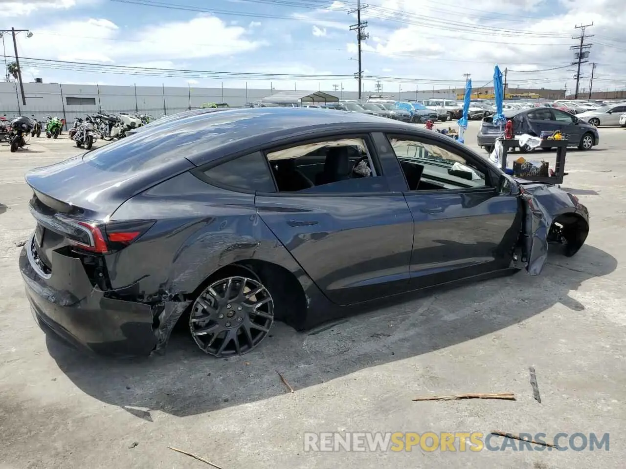 3 fotografías del automóvil dañado 5YJ3E1EA5RF844488 TESLA MODEL 3 2024