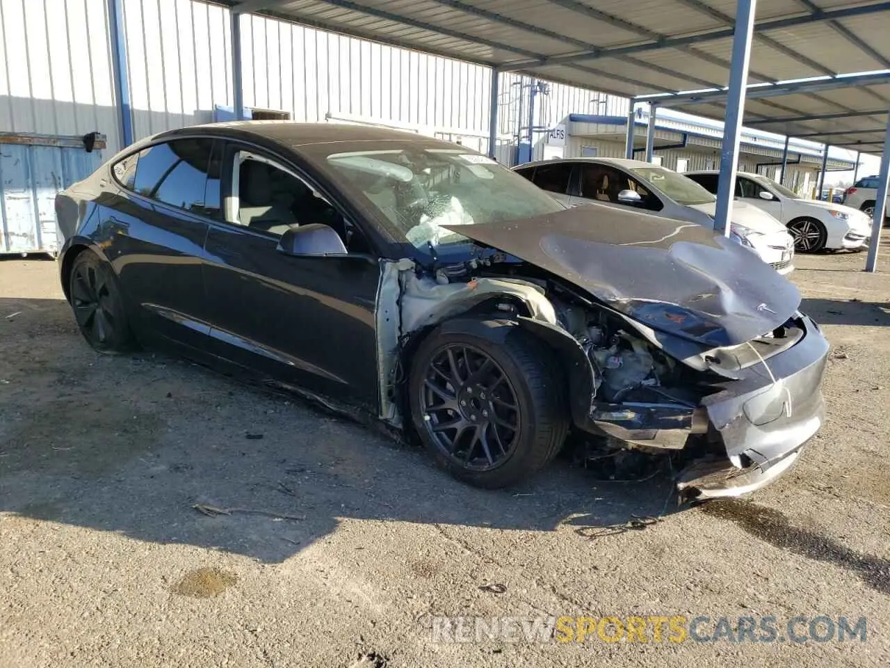 4 fotografías del automóvil dañado 5YJ3E1EA5RF846628 TESLA MODEL 3 2024