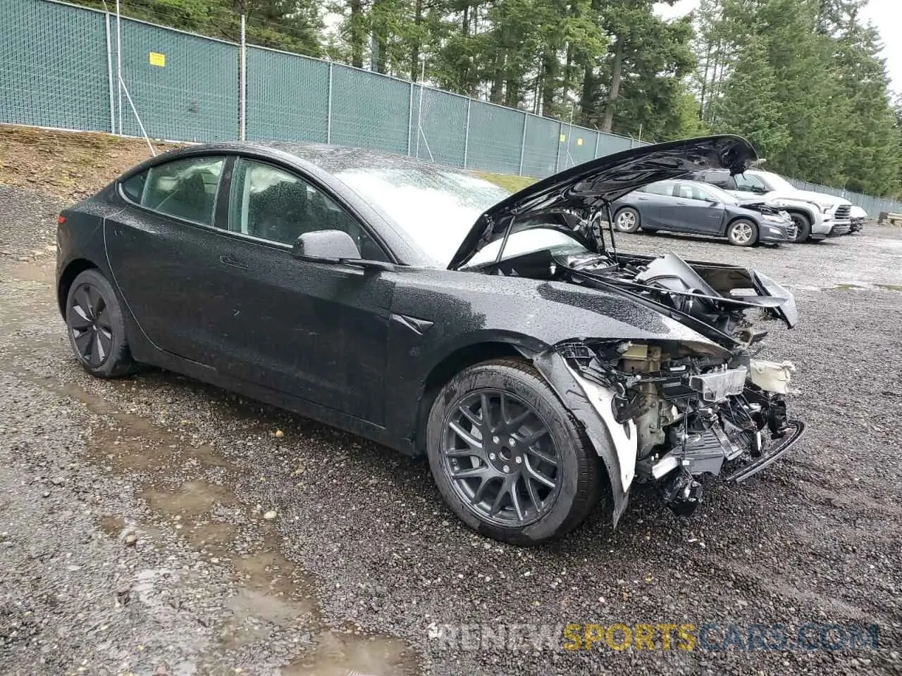 4 fotografías del automóvil dañado 5YJ3E1EA6RF726241 TESLA MODEL 3 2024