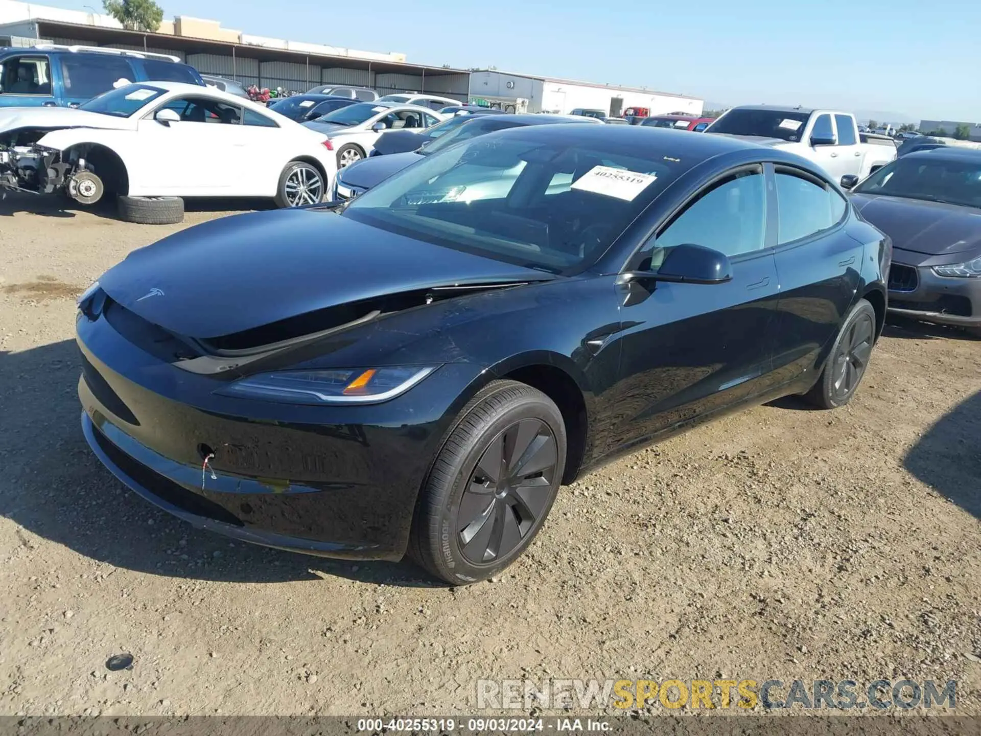 2 fotografías del automóvil dañado 5YJ3E1EA6RF739913 TESLA MODEL 3 2024