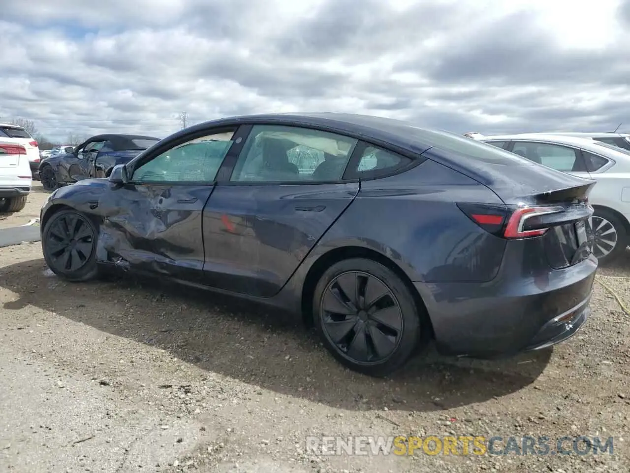 2 fotografías del automóvil dañado 5YJ3E1EA6RF750085 TESLA MODEL 3 2024
