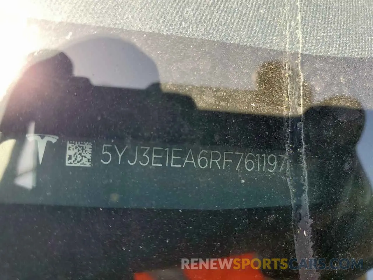 12 fotografías del automóvil dañado 5YJ3E1EA6RF761197 TESLA MODEL 3 2024