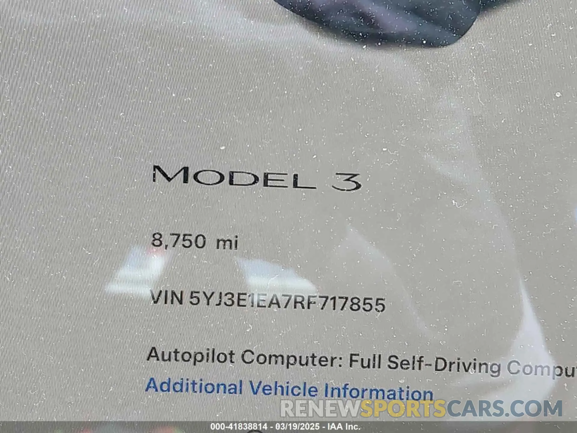 15 fotografías del automóvil dañado 5YJ3E1EA7RF717855 TESLA MODEL 3 2024