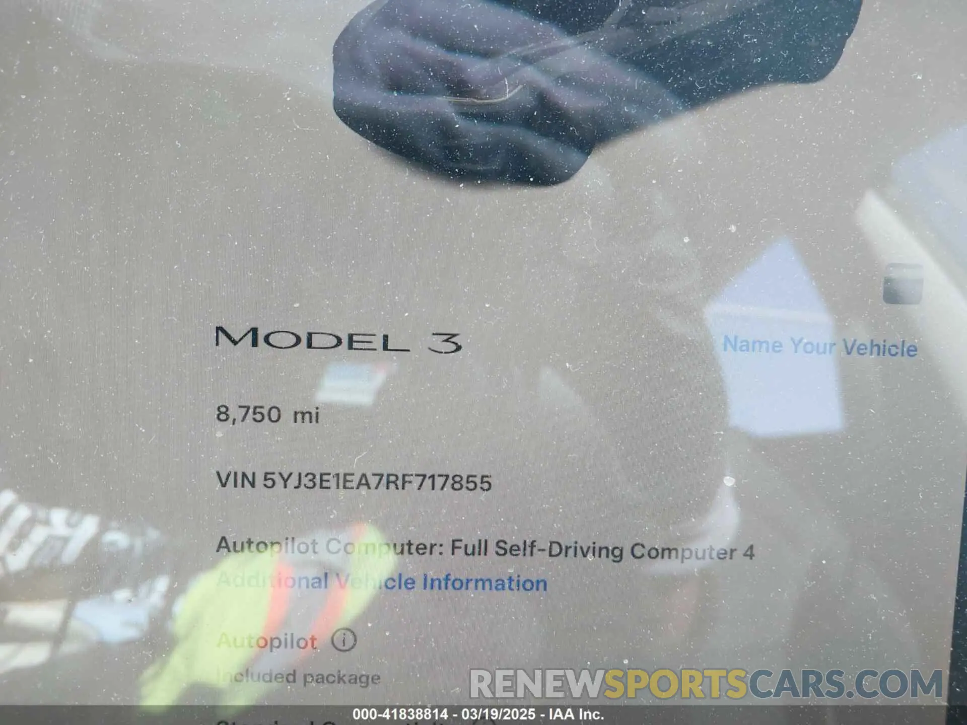 7 fotografías del automóvil dañado 5YJ3E1EA7RF717855 TESLA MODEL 3 2024