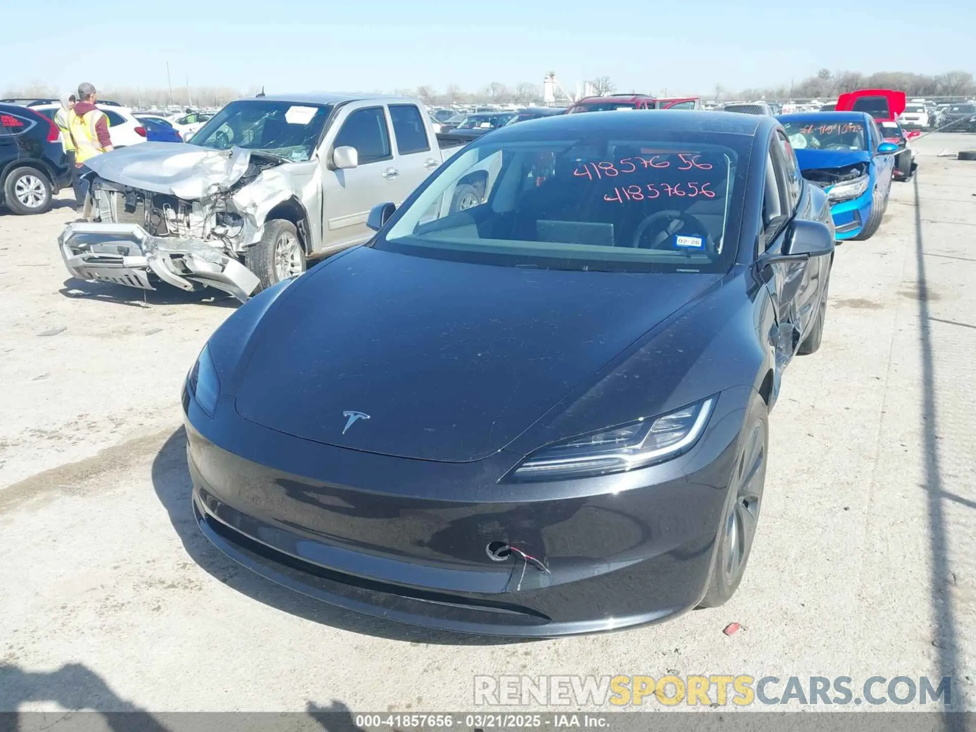 2 fotografías del automóvil dañado 5YJ3E1EA7RF721467 TESLA MODEL 3 2024