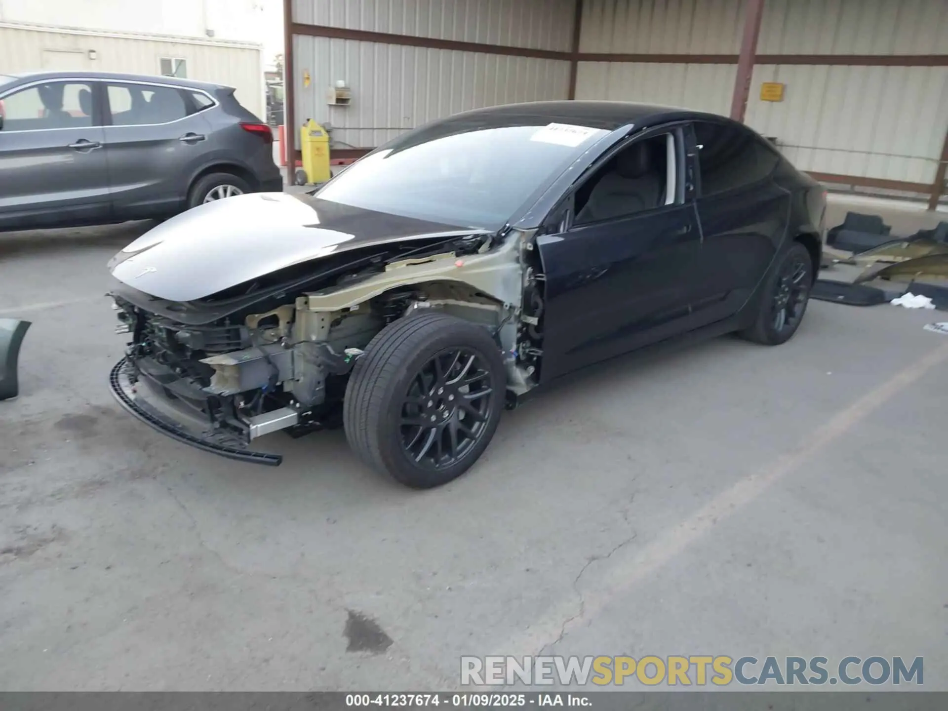 2 fotografías del automóvil dañado 5YJ3E1EA7RF742352 TESLA MODEL 3 2024