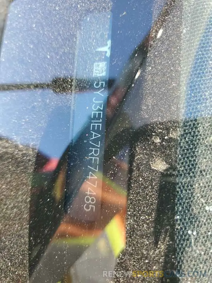 13 fotografías del automóvil dañado 5YJ3E1EA7RF747485 TESLA MODEL 3 2024