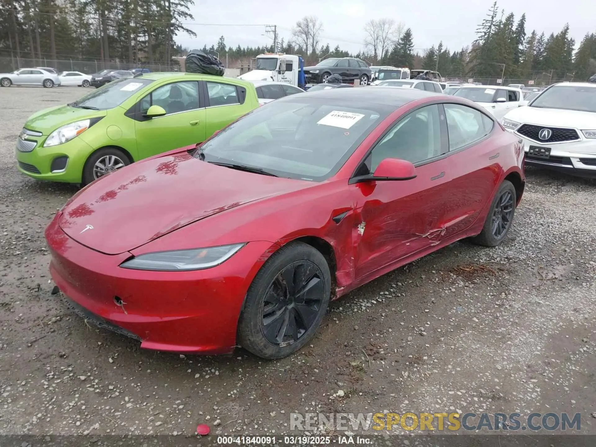 2 fotografías del automóvil dañado 5YJ3E1EA7RF785461 TESLA MODEL 3 2024