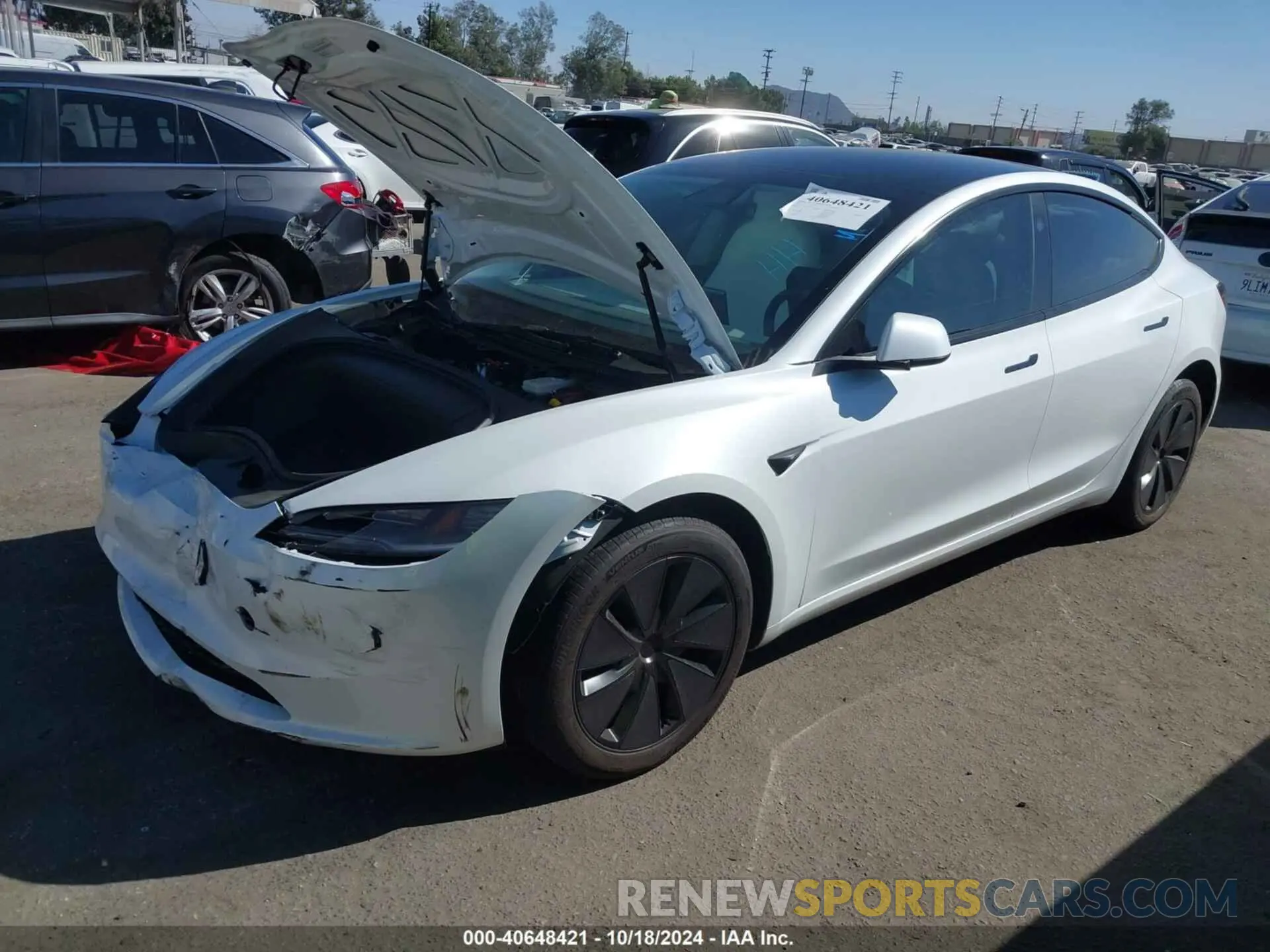 2 fotografías del automóvil dañado 5YJ3E1EA7RF812528 TESLA MODEL 3 2024