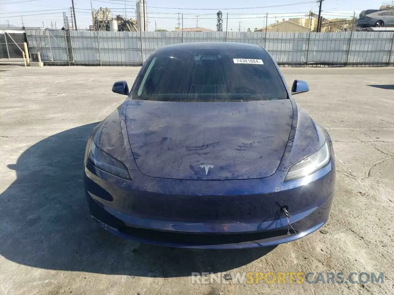 5 fotografías del automóvil dañado 5YJ3E1EA7RF849286 TESLA MODEL 3 2024