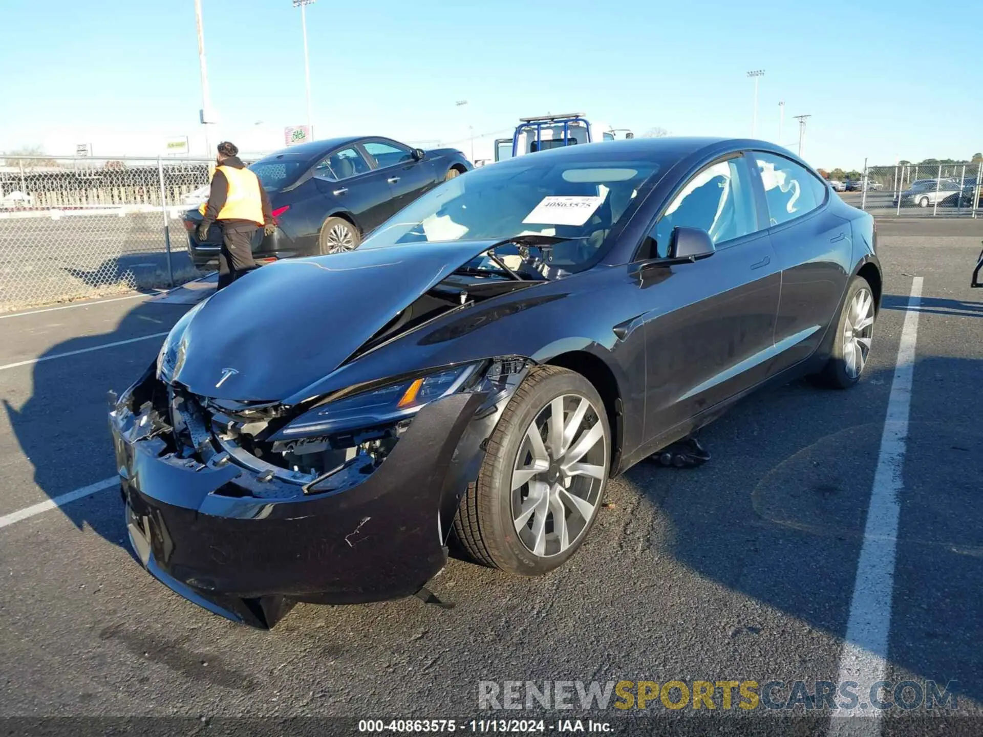 2 fotografías del automóvil dañado 5YJ3E1EA7RF853483 TESLA MODEL 3 2024