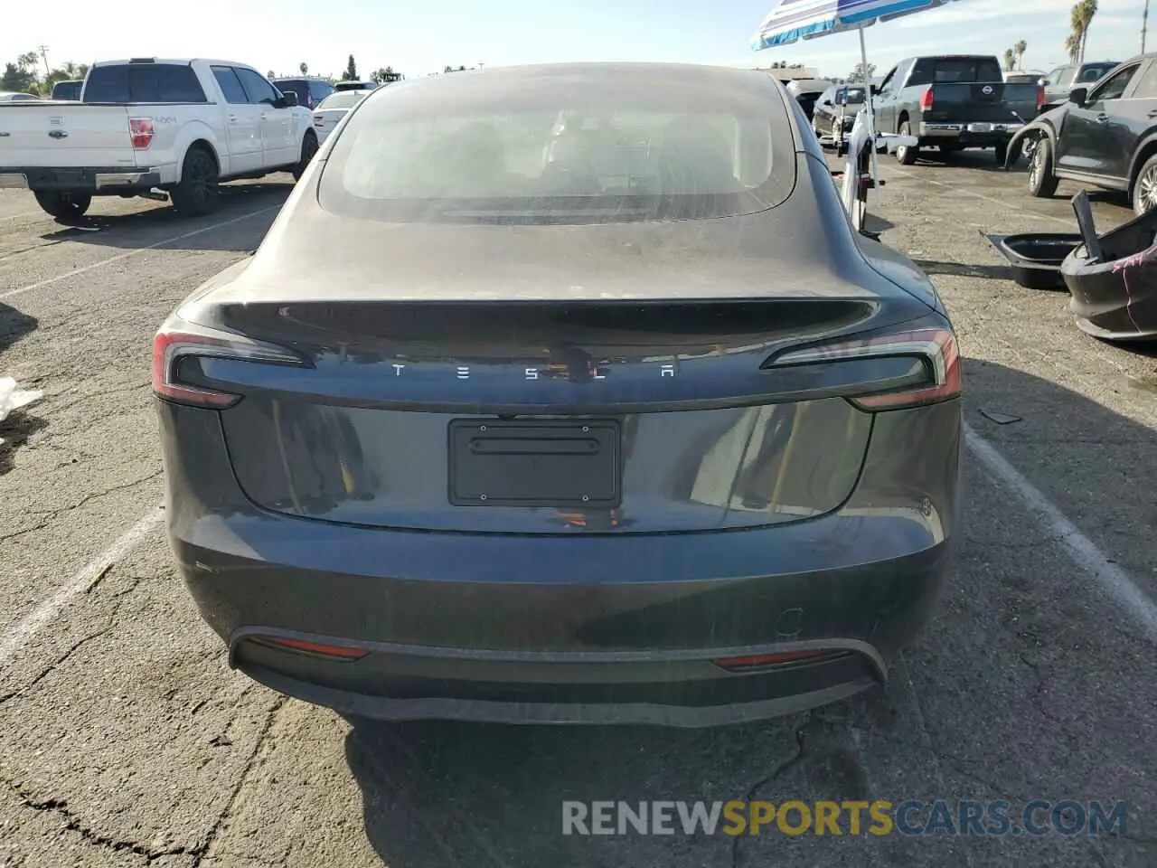 6 fotografías del automóvil dañado 5YJ3E1EA8RF744353 TESLA MODEL 3 2024