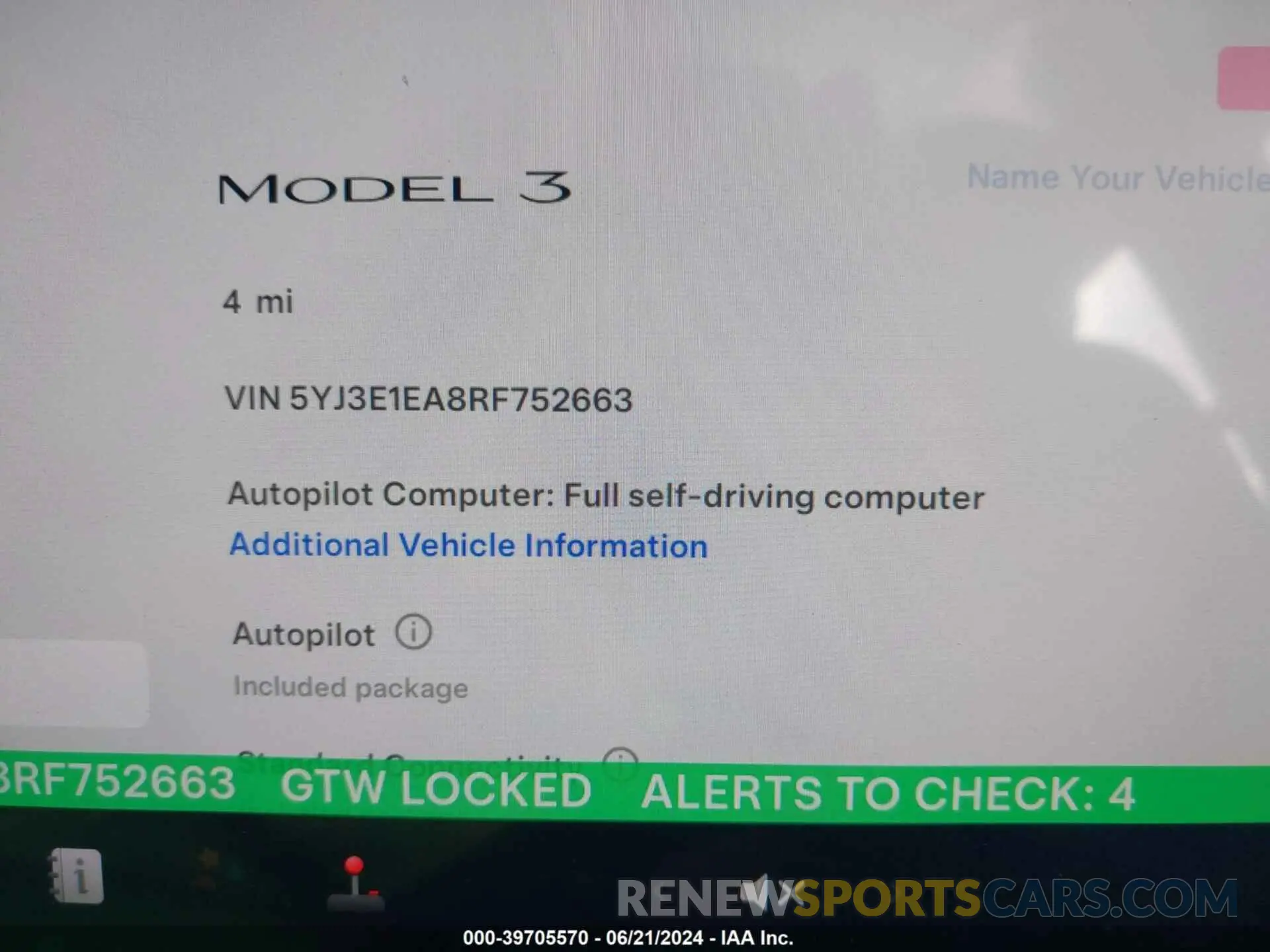 11 fotografías del automóvil dañado 5YJ3E1EA8RF752663 TESLA MODEL 3 2024