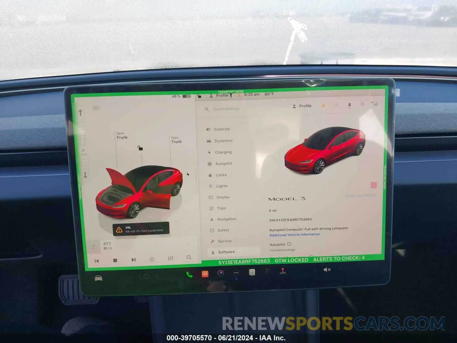 13 fotografías del automóvil dañado 5YJ3E1EA8RF752663 TESLA MODEL 3 2024