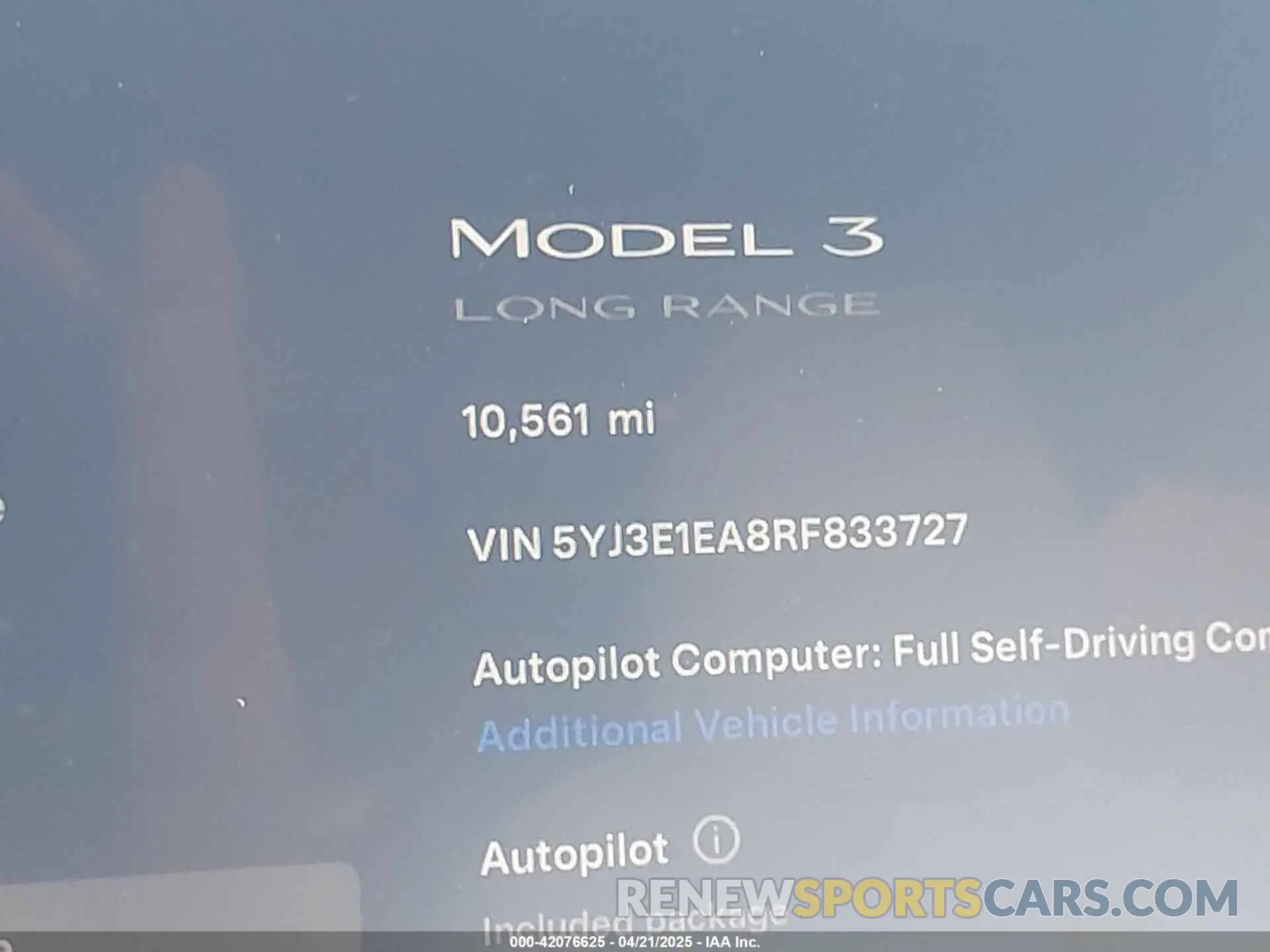 14 fotografías del automóvil dañado 5YJ3E1EA8RF833727 TESLA MODEL 3 2024