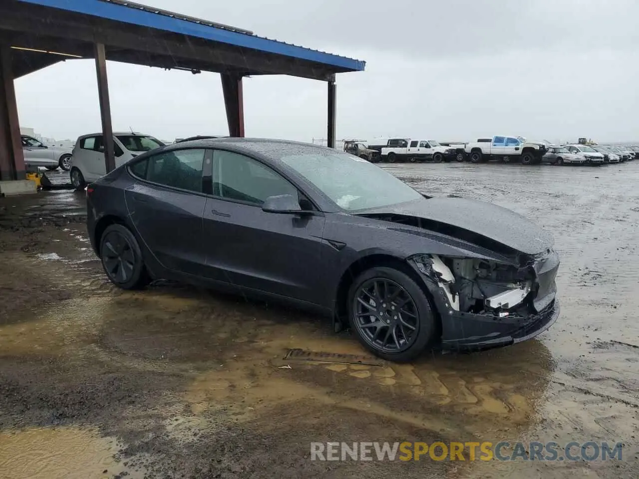 4 fotografías del automóvil dañado 5YJ3E1EA8RF842203 TESLA MODEL 3 2024