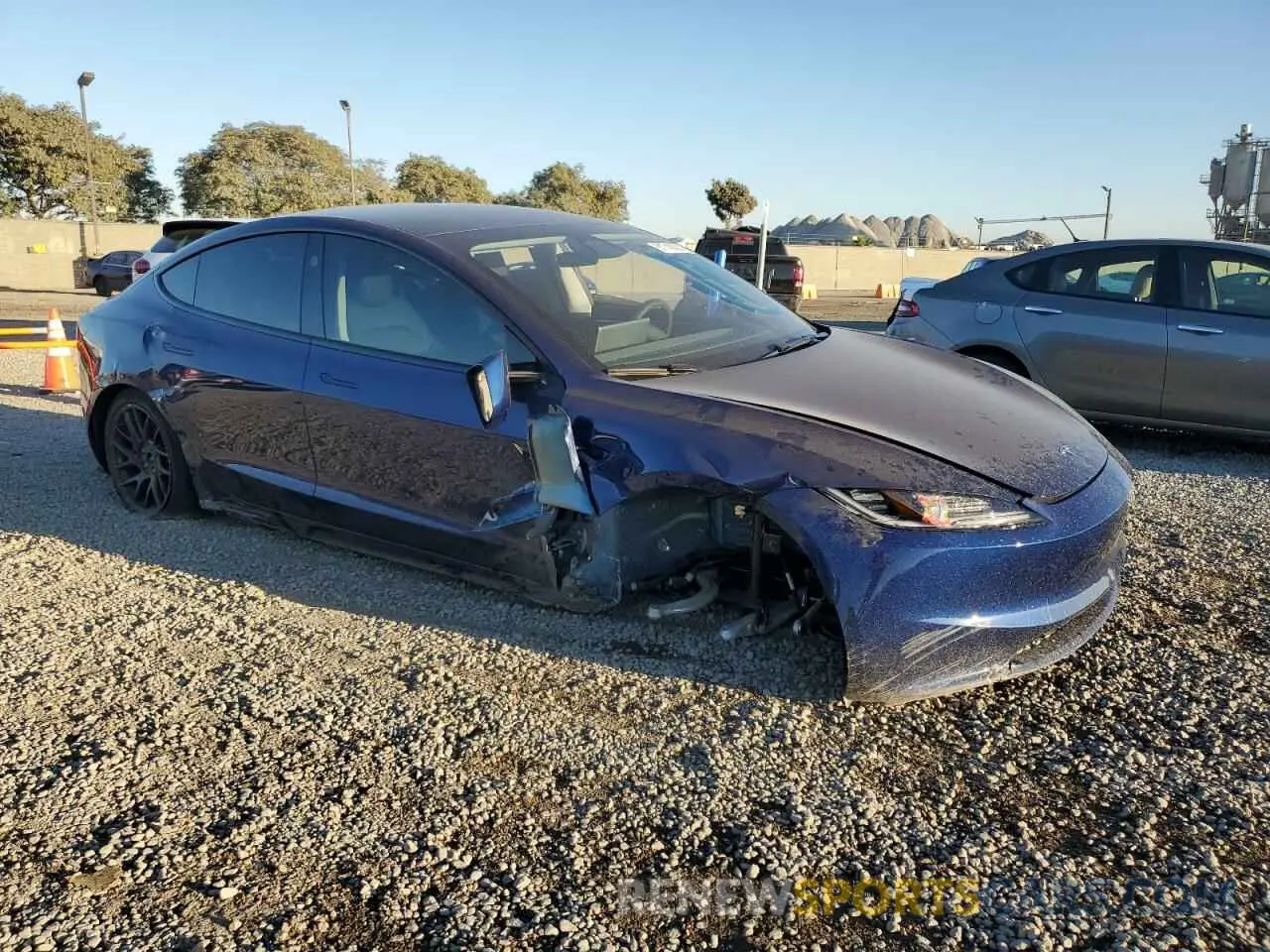 4 fotografías del automóvil dañado 5YJ3E1EA8RF844758 TESLA MODEL 3 2024