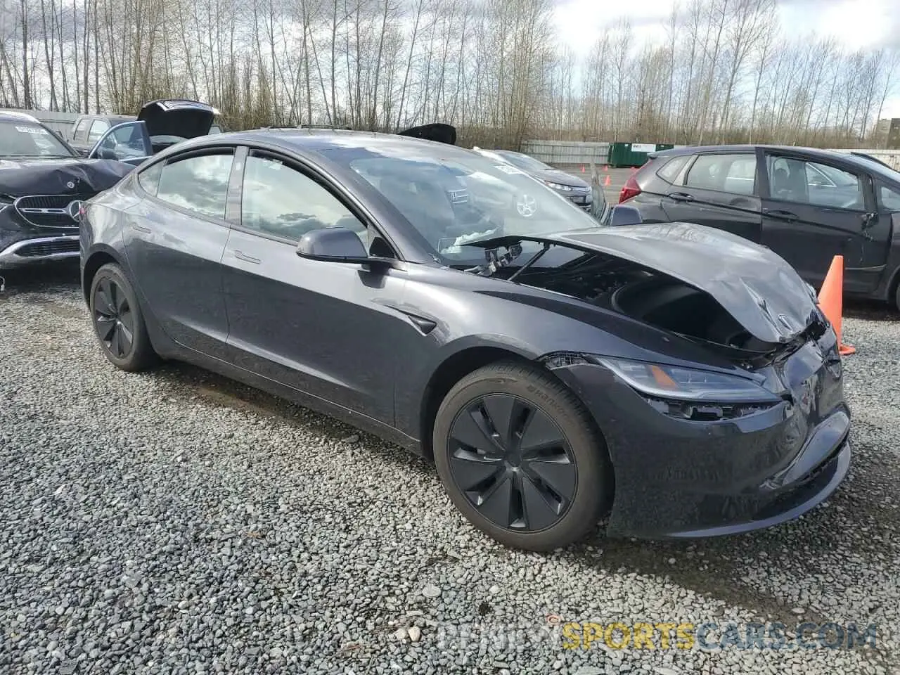 4 fotografías del automóvil dañado 5YJ3E1EA8RF864038 TESLA MODEL 3 2024