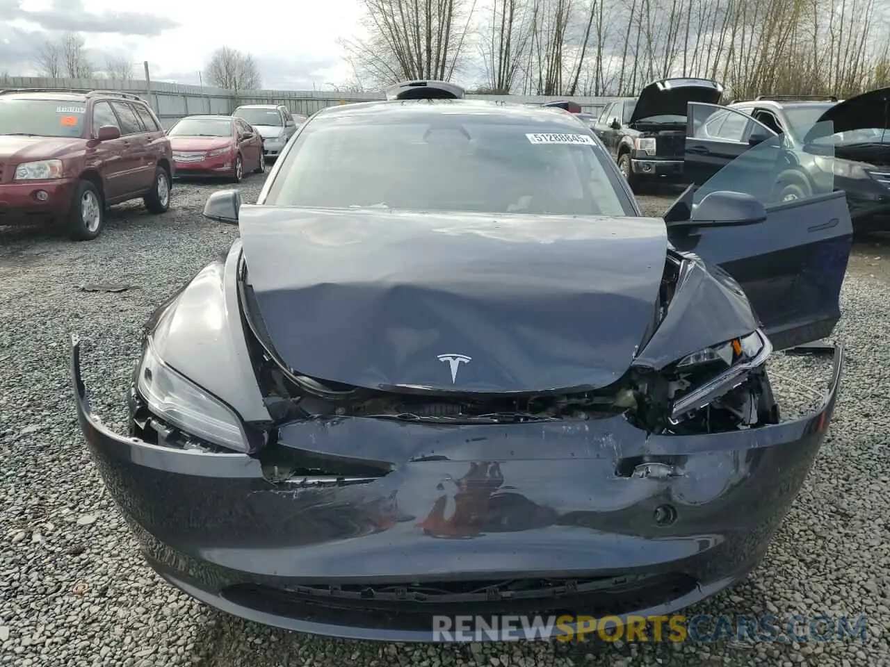 5 fotografías del automóvil dañado 5YJ3E1EA8RF864038 TESLA MODEL 3 2024