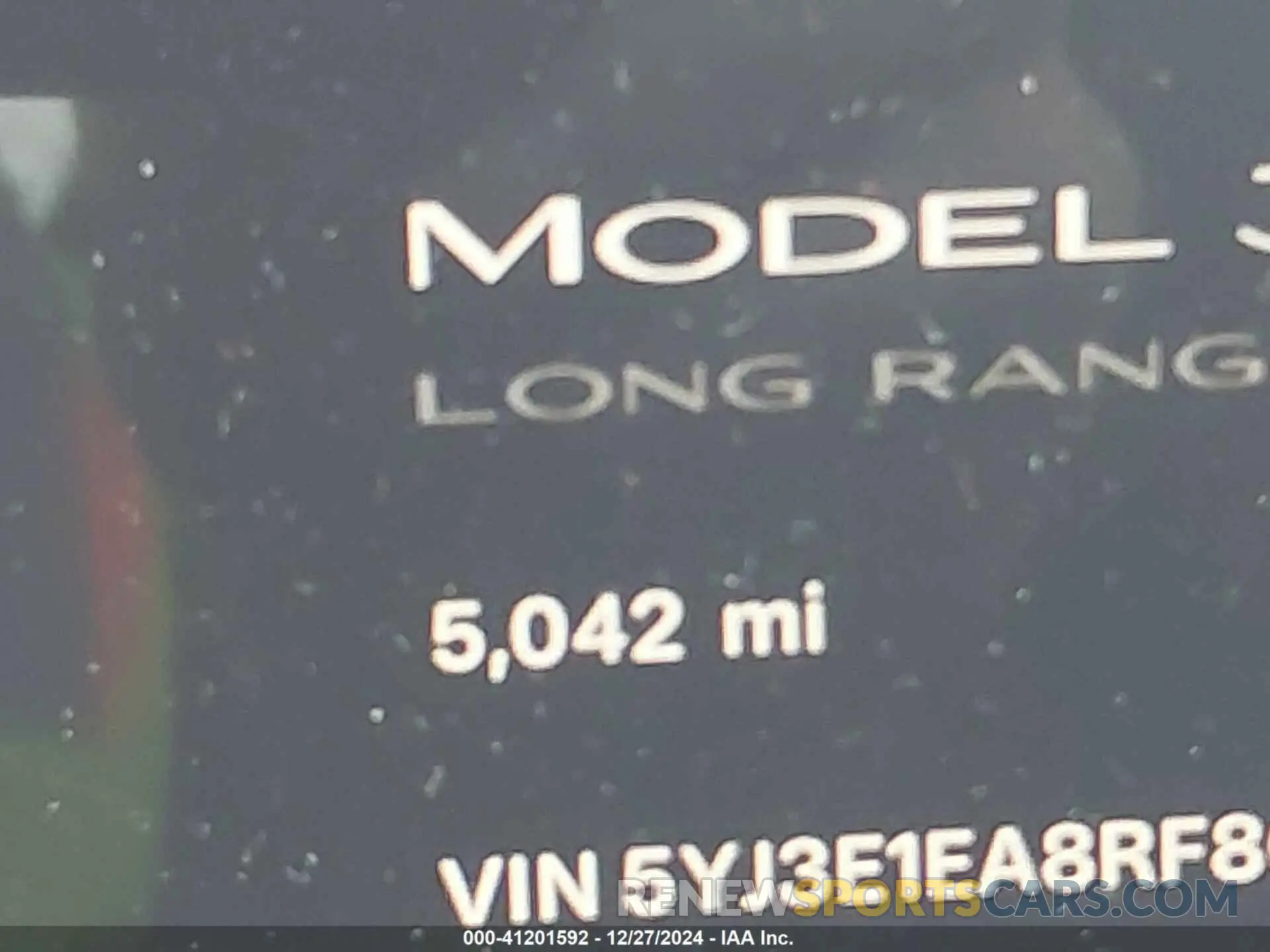 16 fotografías del automóvil dañado 5YJ3E1EA8RF869143 TESLA MODEL 3 2024