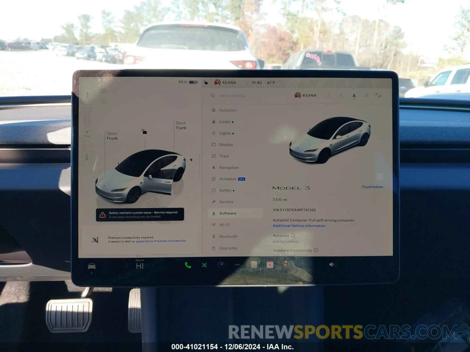 18 fotografías del automóvil dañado 5YJ3E1EA9RF741395 TESLA MODEL 3 2024