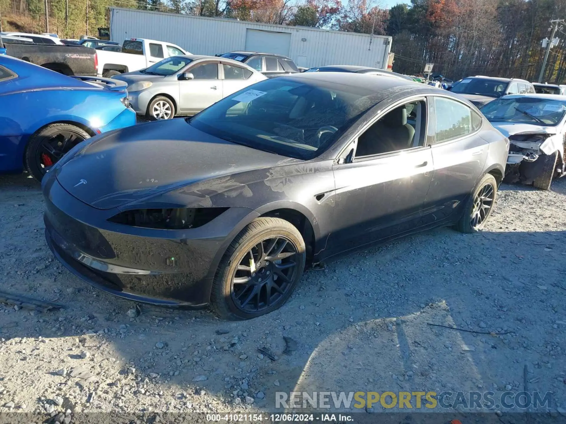 2 fotografías del automóvil dañado 5YJ3E1EA9RF741395 TESLA MODEL 3 2024