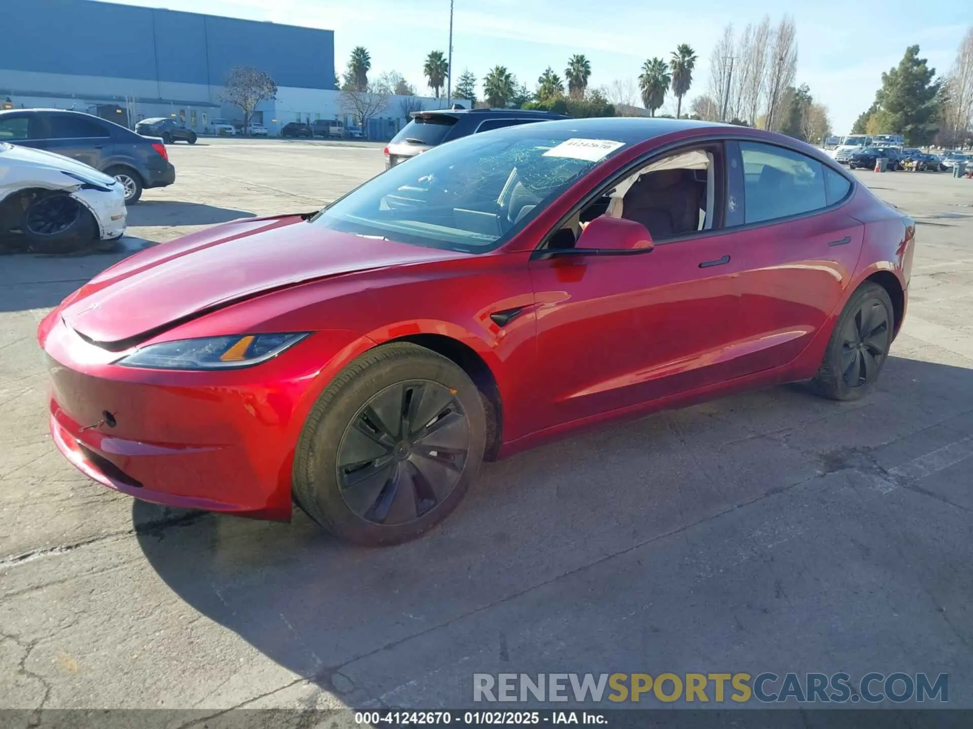 2 fotografías del automóvil dañado 5YJ3E1EA9RF741753 TESLA MODEL 3 2024