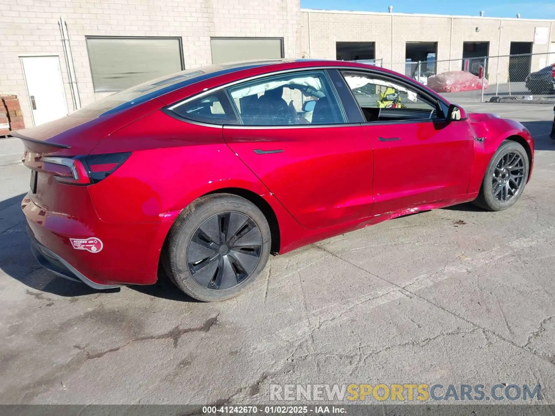 4 fotografías del automóvil dañado 5YJ3E1EA9RF741753 TESLA MODEL 3 2024